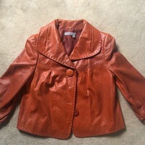 Soft leather retro style jacket Small